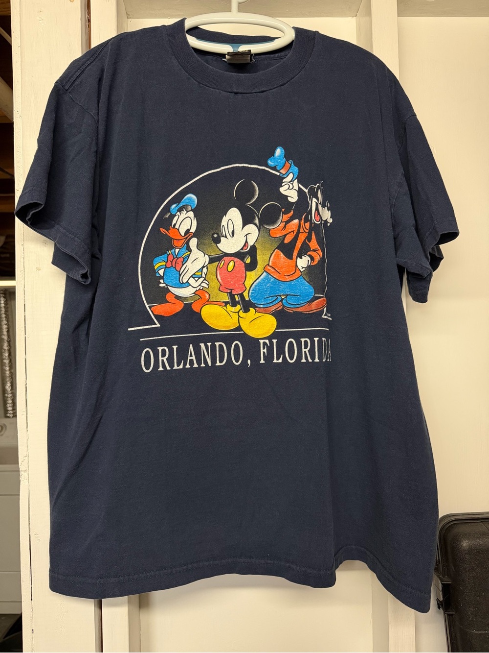 Disney Unlimited Vintage Orlando Florida Mickey & Friends Tee Shirt Navy XL